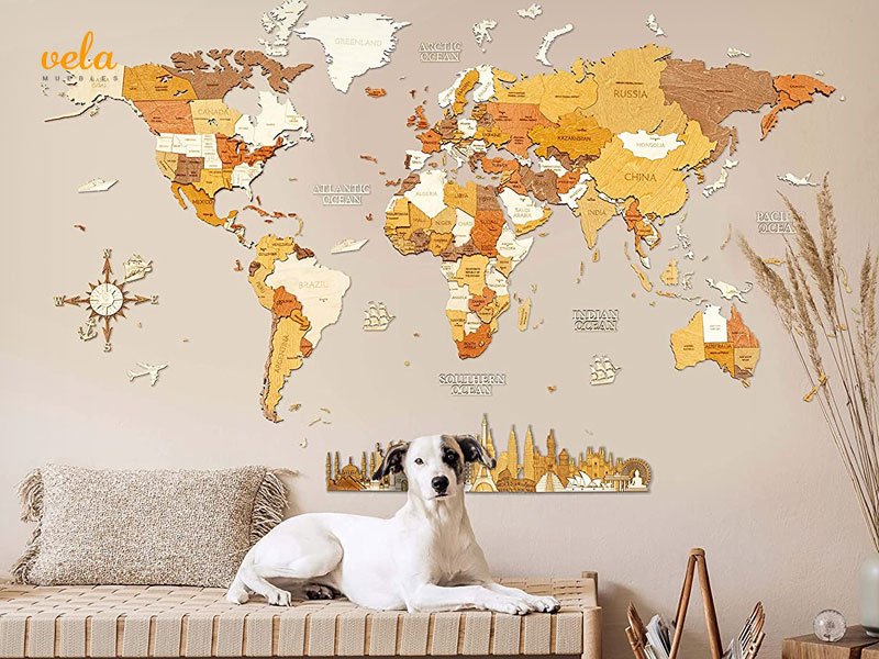Mapas de corcho decorativos para tu pared – Etiquetado europa– Misswood